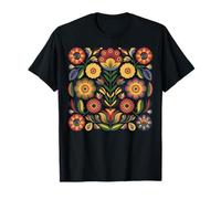 Art Populaire scandinave Fleurs Cottagecore Nature Top T-Shirt