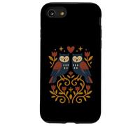 Art Populaire scandinave hiboux botanique Floral Coque pour iPhone SE (2020) / 7/8
