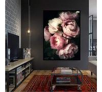 Art Poster Affiche Vintage Fleur Mur Art Toile Impression Rose Pivoine Fleur Photo Impression Affiche Et Impressions pour La Décoration De Salon(sans Cadre 50X70Cm),A1175