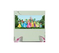 ART Poster géant Château et Princesses Disney intisse 202X90 CM