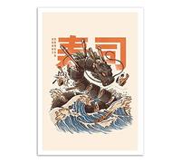 Art-Poster - Great Sushi Dragon - Ilustrata - 50 x 70 cm