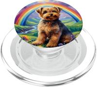 Art pour Chien Arc-en-Ciel Dorkie Puppy PopSockets PopGrip pour MagSafe