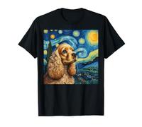 Art pour chien Cocker américain Buff Nuit étoilée T-Shirt