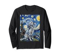 Art pour Chien Setter Anglais de la Nuit étoilée de Van Gogh Manche Longue
