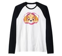 Art pour Chiot rétro Paw Patrol Skye Rescue pour Fille, Power Adventure Manche Raglan