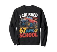 Art pour Enfants de Monster Truck I Crushed 67 Days of School Sweatshirt