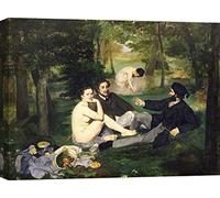 ART PRINT CAFE' - Decoration Murale, Tableau de Édouard Manet, Le déjeuner sur l'herbe - Impression sur Toile 60x40 cm