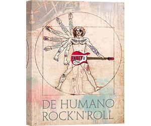 ART PRINT CAFE' - Tableau coloré Pop Art - Impression sur toile - Steven Hill, De Humano Rock'N'Roll (Leonardo da Vinci) - 40x60 cm