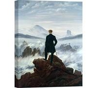 ART PRINT CAFE' - Tableau de Caspar David Friedrich, Le Voyageur contemplant Une mer de Nuages - Impression sur Toile 80x60 cm