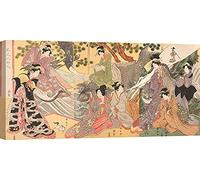 Art Print Café - Tableau japonais - Impression sur toile - Kininaga - Acteurs de théâtre Kabuki - 140 x 70 cm