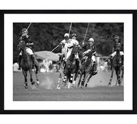ART PRINT CAFE' - Tableau photo, Anonyme, Joueurs de polo, New York. Affiche d'art encadrée, cadre noir