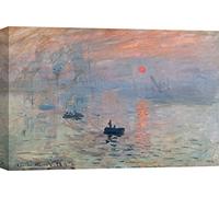 ART PRINT CAFE' - Tableaux célèbres, reproduction sur toile - Claude Monet, Impression au Soleil Levant - 70x50 cm