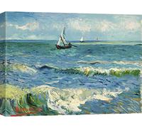 ART PRINT CAFE' - Tableaux célèbres, reproduction sur toile - Vincent van Gogh, Les Saintes-Maries-de-la-Mer - 70x50 cm