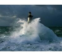 ART-PRINT-on-on-matte-paper-220gr- Phare d Ar-Men Guichard Jean - Paysage horizontal Image Phare d Ar-Men Fine Art Print 24_X_32_in