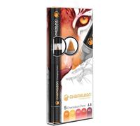 Art Products - Marqueurs Pens, 5 Marqueurs À Base D'alcool; Tons Chauds[Z3617]