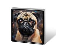 Art Pug Dog Square Lapel Tie Pin Boutons Broche Badge Pin Vêtements Chapeau Accessoires pour Hommes Femmes