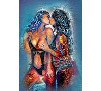 Art Puzzle - Classic Art Oil Painting Abstract Man and Woman Affiches - Jouets De Défi Personnalisés pour Adultes - Jouets Éducatifs Familiaux Gifts，Puzzles 1000 Pièces Zx619Aw