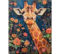 Art Puzzle - Colorful Flowers and Animals Painitng - Jouets De Défi Personnalisés pour Adultes - Jeux De Réduction du Stress en Famille Gifts - 1000 Pièces Puzzle Zx659Aw