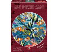 ART PUZZLE Puzzle Horloge Le monde des poissons de mer 570 pièces
