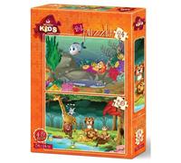 ART PUZZLE Puzzle Sous la mer et animaux sauvages 24+35 pièces