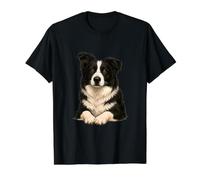 Art réaliste Border Collie pour Les Amoureux des Chiens T-Shirt Graphique avec Valeur