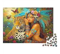 Art Reine Jungle Puzzle 1000 Pièces Adulte sans Poussière, Puzzle Difficile énigme De Compétence Logique pour Une Activité Zen, Puzzle Cadeau d'anniversaire 38x26cm/1000pcs