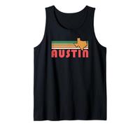 Art rétro Austin Texas Vintage années 70 Sunset Silhouette Art Débardeur