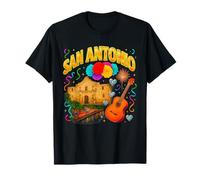 Art rétro Bootleg Alamo Riverwalk Fiesta Art de San Antonio T-Shirt