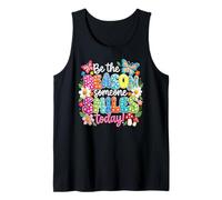 Art rétro coloré avec Citation Be The Reason Someone Smiles Today Débardeur