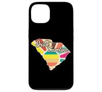 Art rétro coloré de la Silhouette de la Caroline du Sud Coque pour iPhone 13