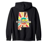 Art rétro coloré de l'Alabama avec fierté Sweat à Capuche