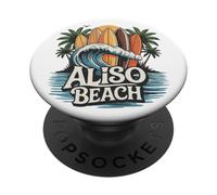 Art rétro de South Laguna South County of Orange Surfboards PopSockets PopGrip Adhésif