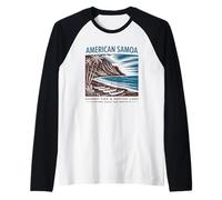 Art rétro des marées sacrées des Samoa américaines Manche Raglan