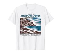 Art rétro des marées sacrées des Samoa américaines T-Shirt