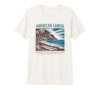 Art rétro des marées sacrées des Samoa américaines T-Shirt Haut de Gamme