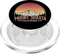 Art rétro du Mont Shasta et Coucher de Soleil PopSockets PopGrip pour MagSafe