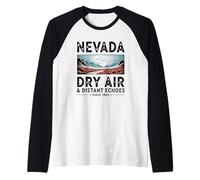 Art rétro du Paysage désertique du Nevada Manche Raglan