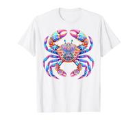 Art rétro psychédélique kaléidoscopique Crabe fractale T-Shirt Graphique avec Valeur