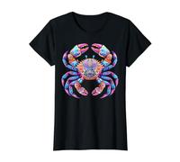 Art rétro psychédélique kaléidoscopique Crabe fractale T-Shirt Graphique avec Valeur