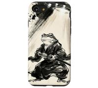 Art rétro Samouraï Grenouille UFO Abduction Encre Japonaise Coque pour iPhone SE (2020) / 7/8