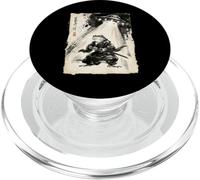 Art rétro Samouraï Grenouille UFO Abduction Encre Japonaise PopSockets PopGrip pour MagSafe