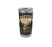 Art rétro vieilli Coffee Camp Vintage Style Adventure Art Gobelet isotherme en acier inoxydable double paroi