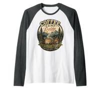 Art rétro Vieilli Coffee Camp Vintage Style Adventure Art Manche Raglan