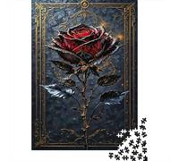 Art Rose Gothique 1000 Pièces Papier Écologique Puzzle Classique Adolescents Fans 12-18 Ans Soulagement du Stress Décoration Murale 70x50cm/1000pcs