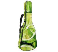 Art Sac à dos rembourré pour guitare acoustique Motif libellule dorée et éléments géométriques, Multicolore 03., 42.9x16.9x4.7 in, Sac à dos décontracté