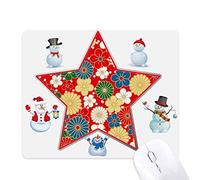 Art Sakura Flowers Japan Japanese Style Christmas Snowman Family Star Mouse Pad
