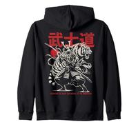 Art Samurai Tiger Warrior Honor en Forme de Kanji Japonais Sweat à Capuche