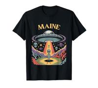 Art Science-Fiction rétro d'extraterrestre du Maine T-Shirt