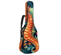 Art Seahorse Housse pour guitare acoustique avec bandoulière réglable et crochet arrière Bleu océan 41 106,7 cm, Art Hippocampe Bleu océan, 42.9x16.9x4.7 in, Élégant