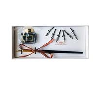 Art Sensations Ensemble de stylos de calligraphie avec 7 plumes différentes et encre noire dans un coffret élégant
